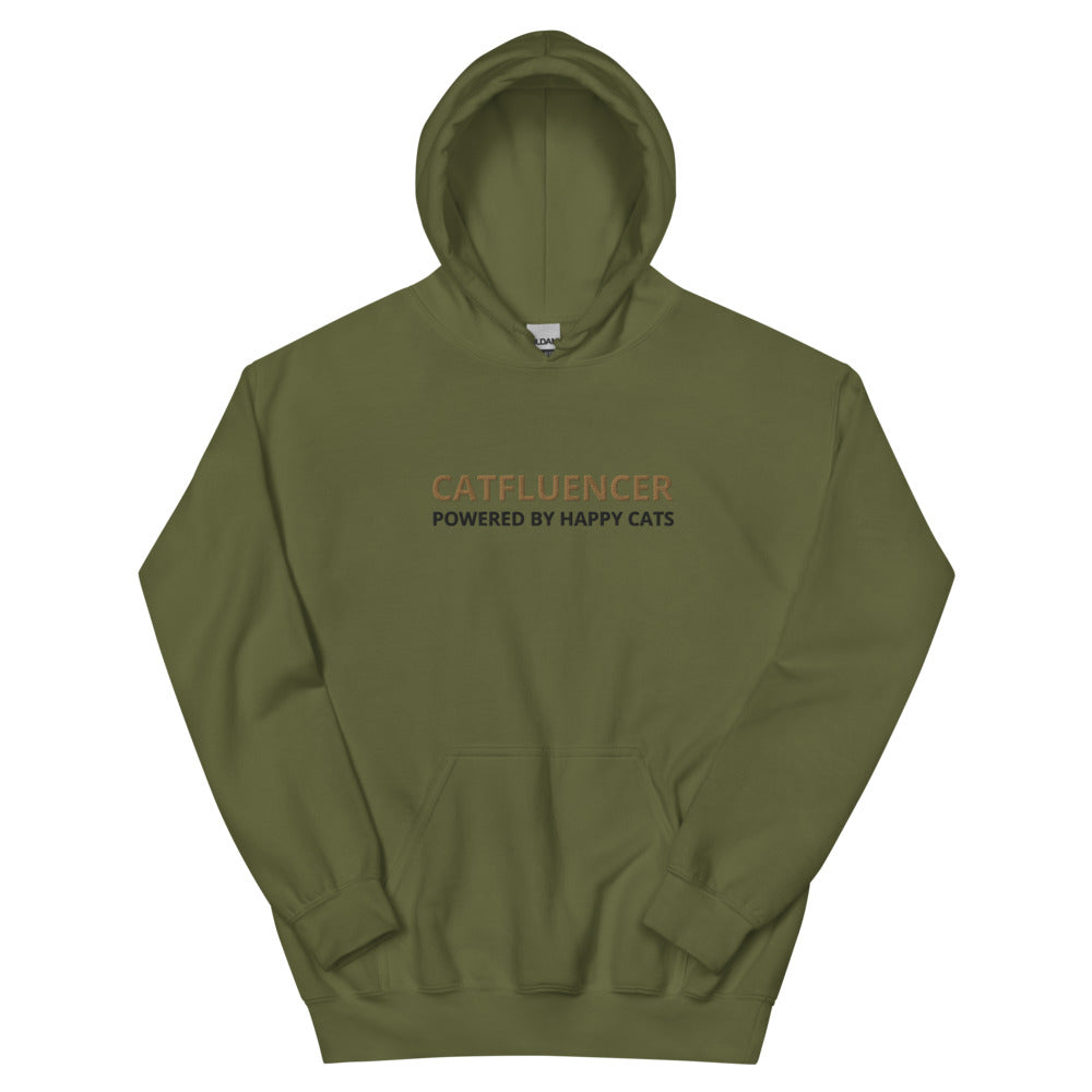Luchtige Catfluencer Hoodie met geborduurd logo